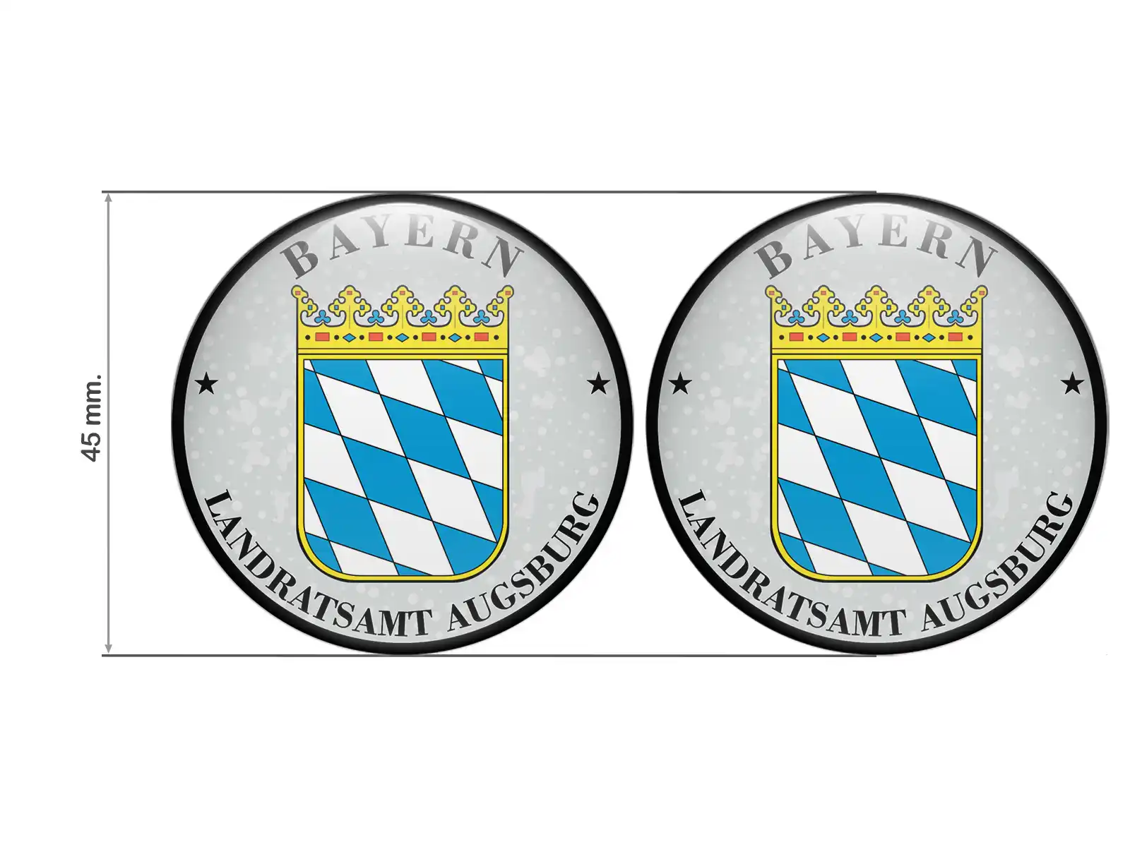Klebemarke TÜV Landratsamt Augsburg Nummernschild plakette